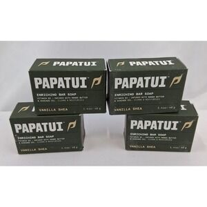 Papatui Vanilla Shea Enriching Bar Soap 4 Pack of 1.4 oz. Cleanse Moisturize